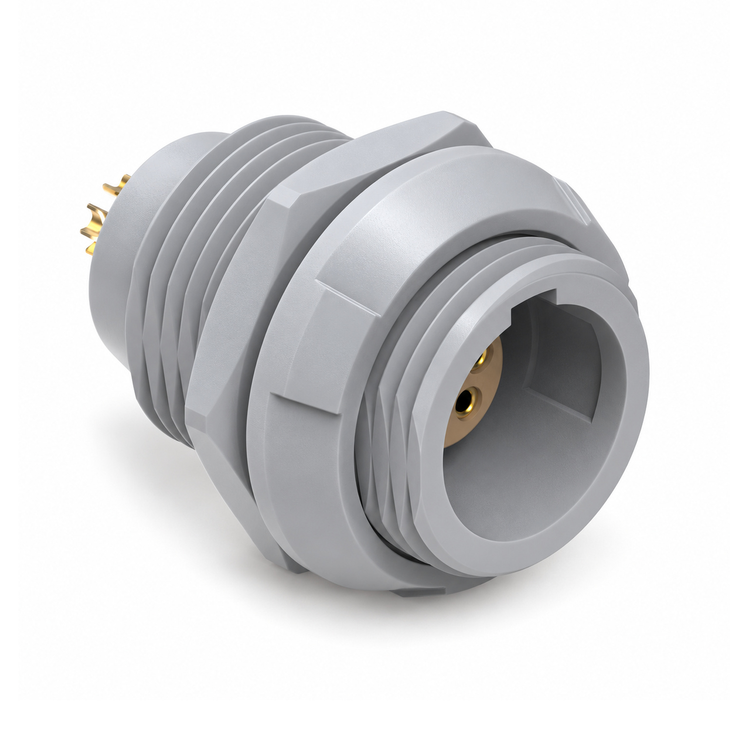 XM-LPLG 1P Fixed Receptacle, Internal Nut Mount - Image 2