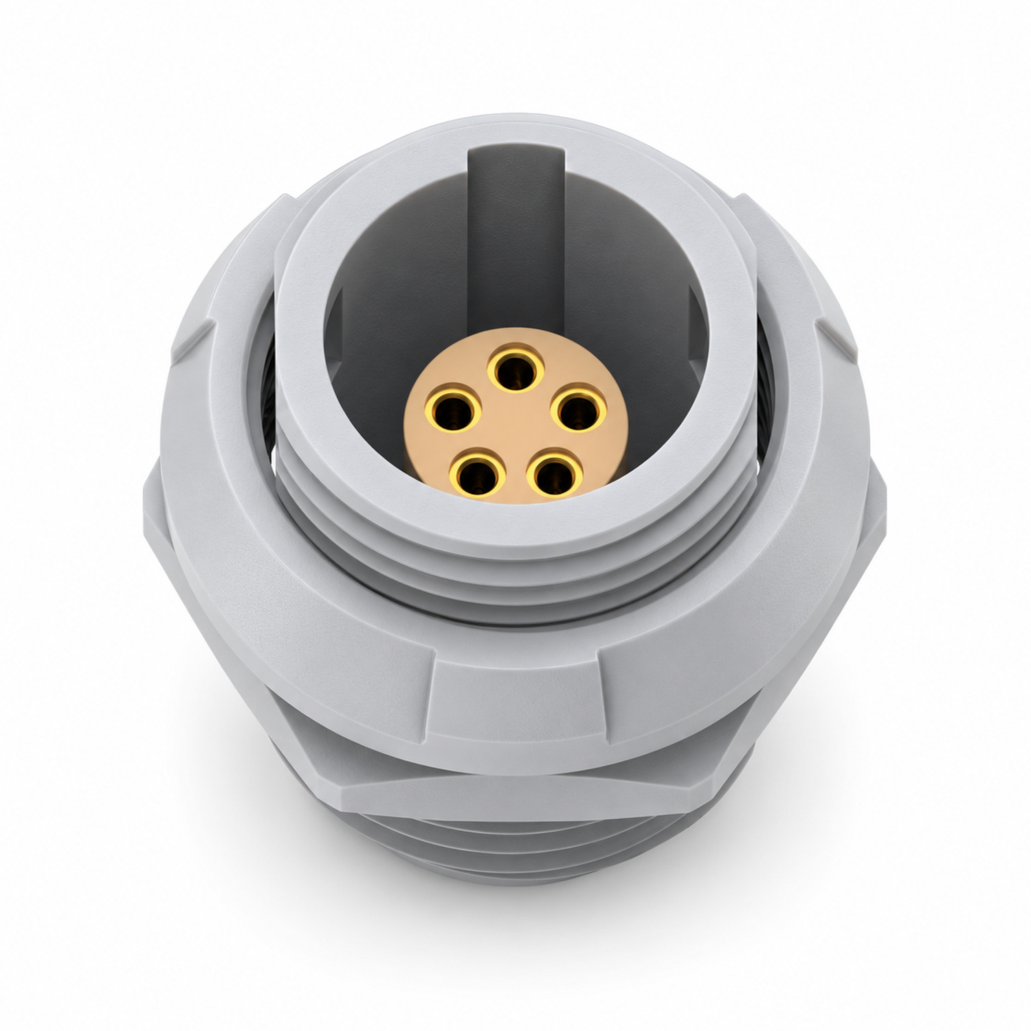 XM-LPLG 1P Fixed Receptacle, Internal Nut Mount - Image 3